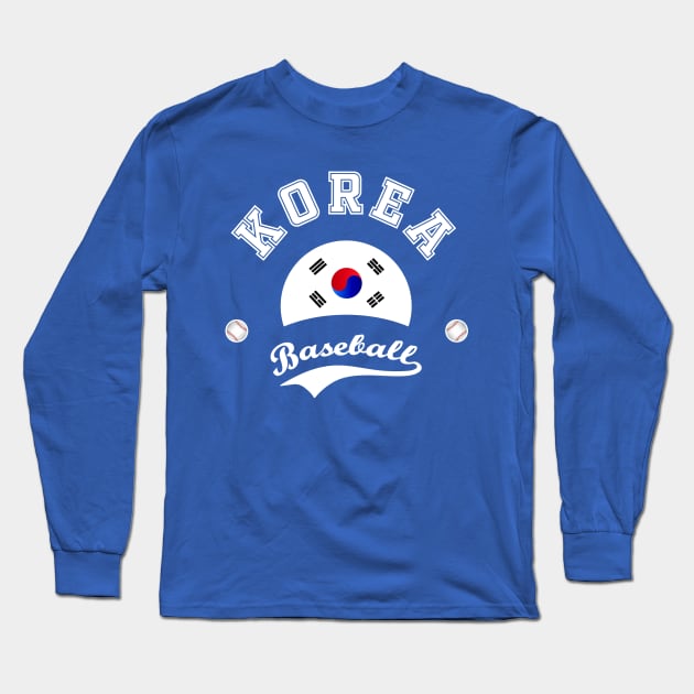 Korea Baseball Team Long Sleeve T-Shirt by CulturedVisuals